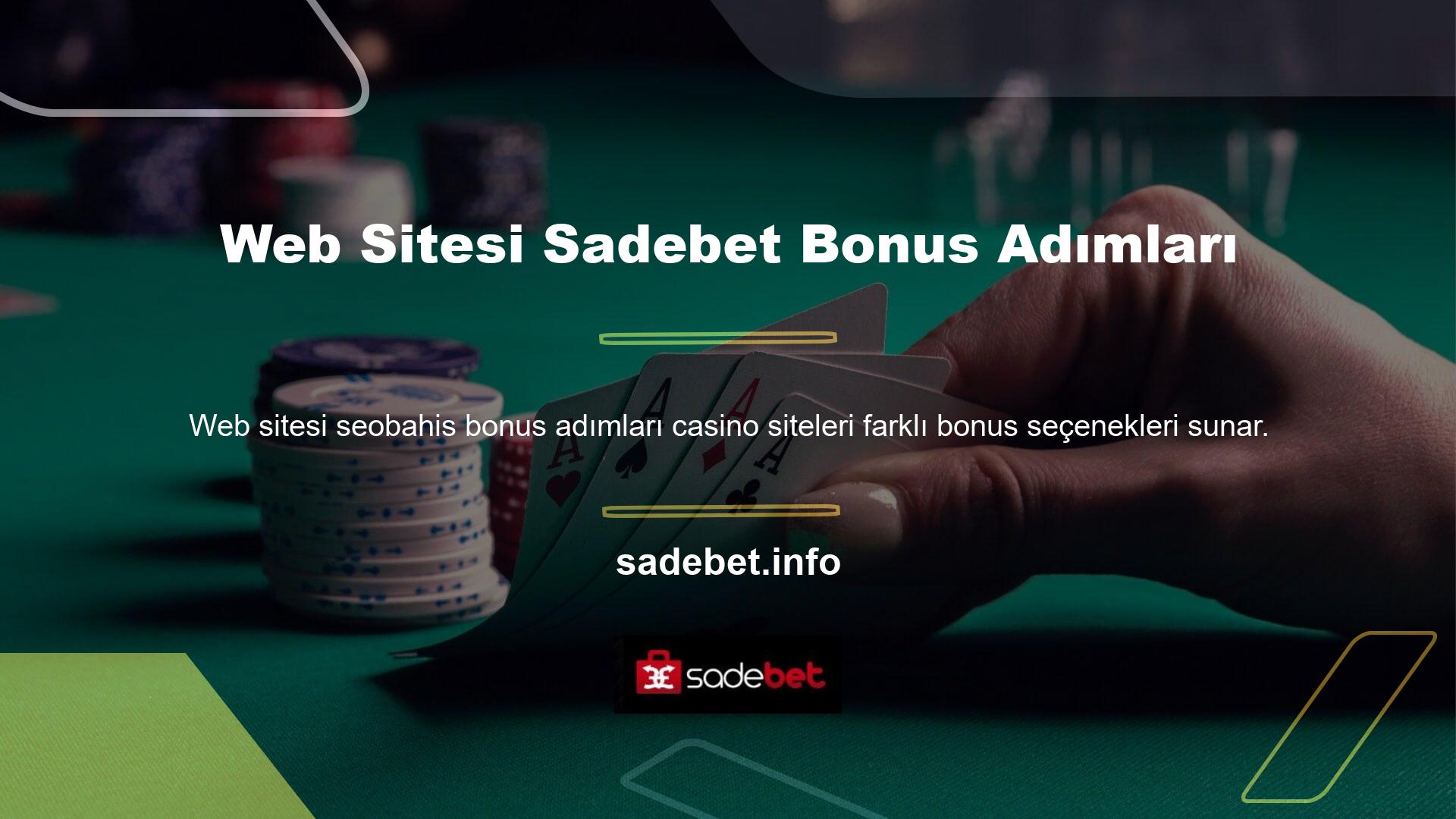 Casino sitelerindeki bonus seçeneklerini kullanmak için siteye üye olmanız gerekmektedir